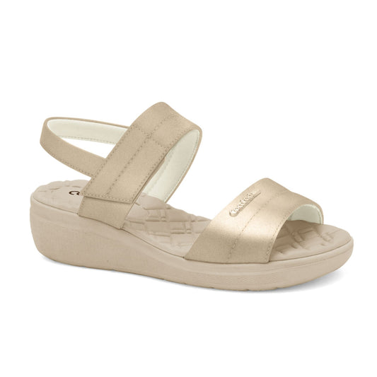 25-86402 SANDALIAS CUÑA Dorado