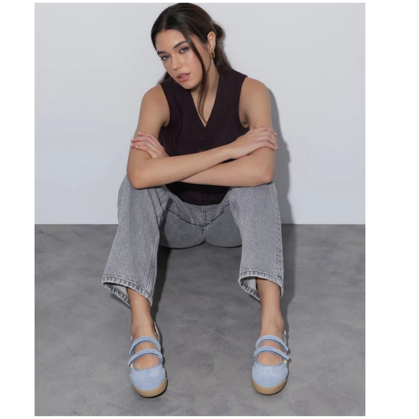 145220 BALLERINA SLIP-ON (DE METER) Celeste