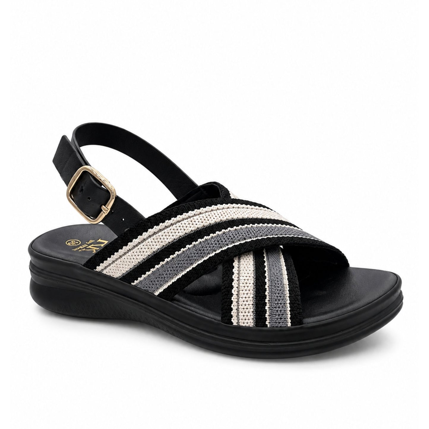 CY-251097-1 RK BLUE CASUAL SANDALIAS SLIP-ON Negro