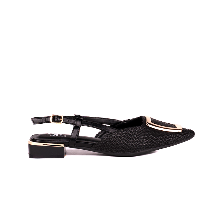 RK171C FLATS SLINGBACK RIKELI Negro