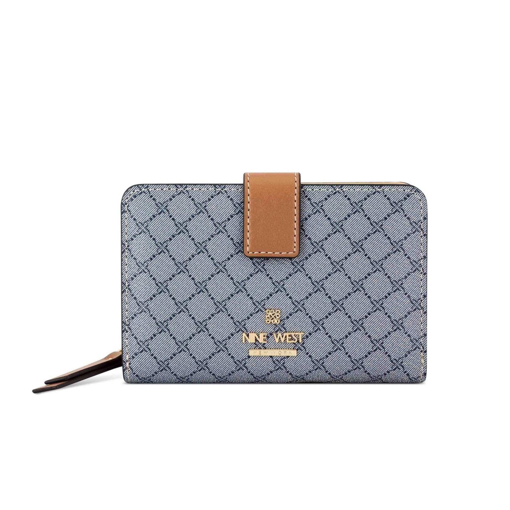MONEDERO NINE WEST CHAMBRAY LOGO/BRANDY