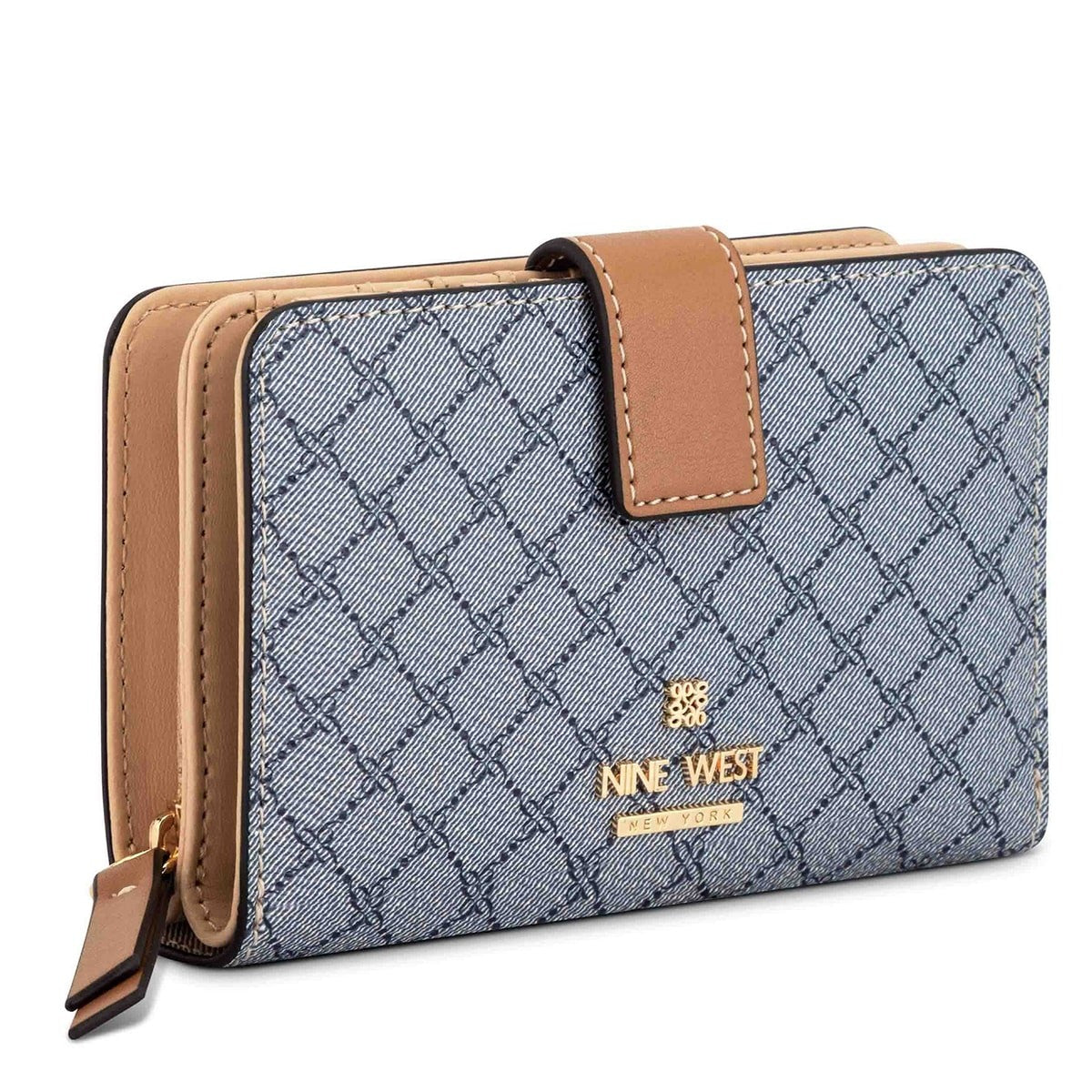 MONEDERO NINE WEST CHAMBRAY LOGO/BRANDY