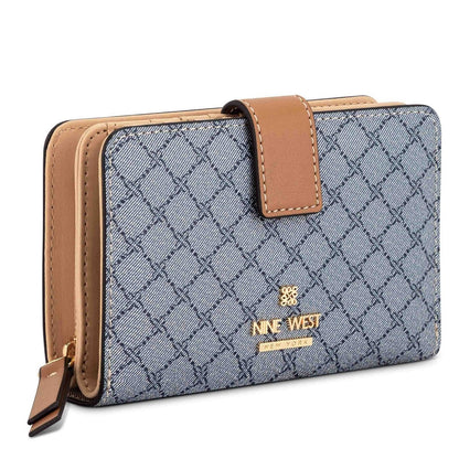 MONEDERO NINE WEST CHAMBRAY LOGO/BRANDY