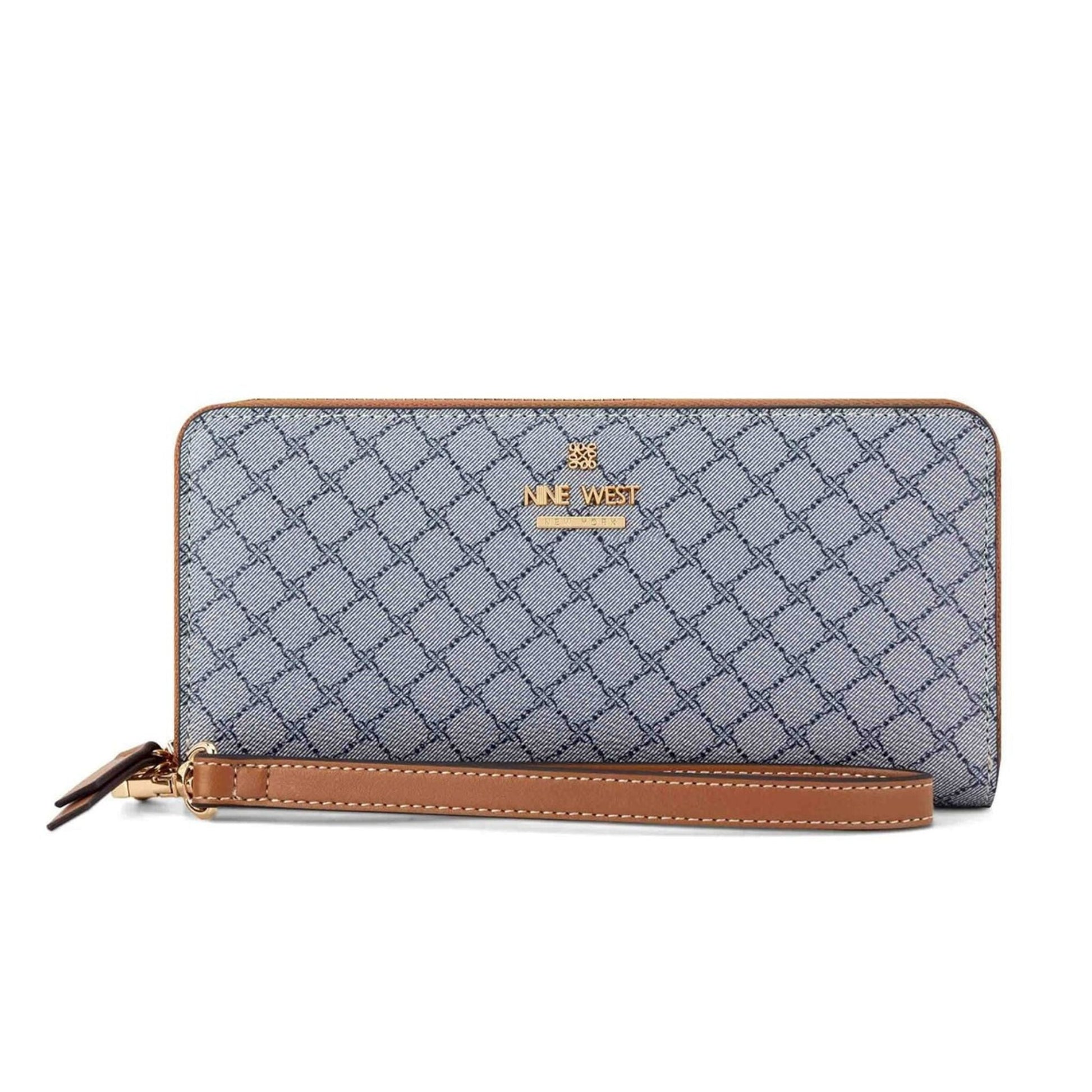 MONEDERO NINE WEST CHAMBRAY LOGO/BRANDY