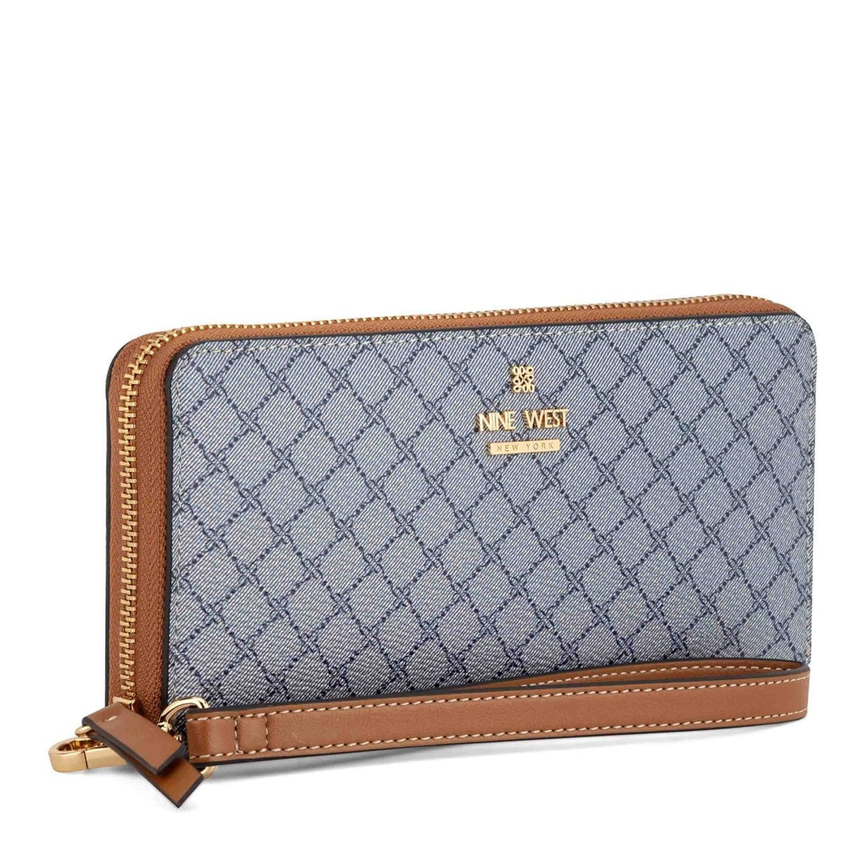 MONEDERO NINE WEST CHAMBRAY LOGO/BRANDY