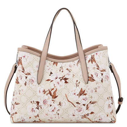 CARTERA NINE WEST CREAM LOGO FLORAL