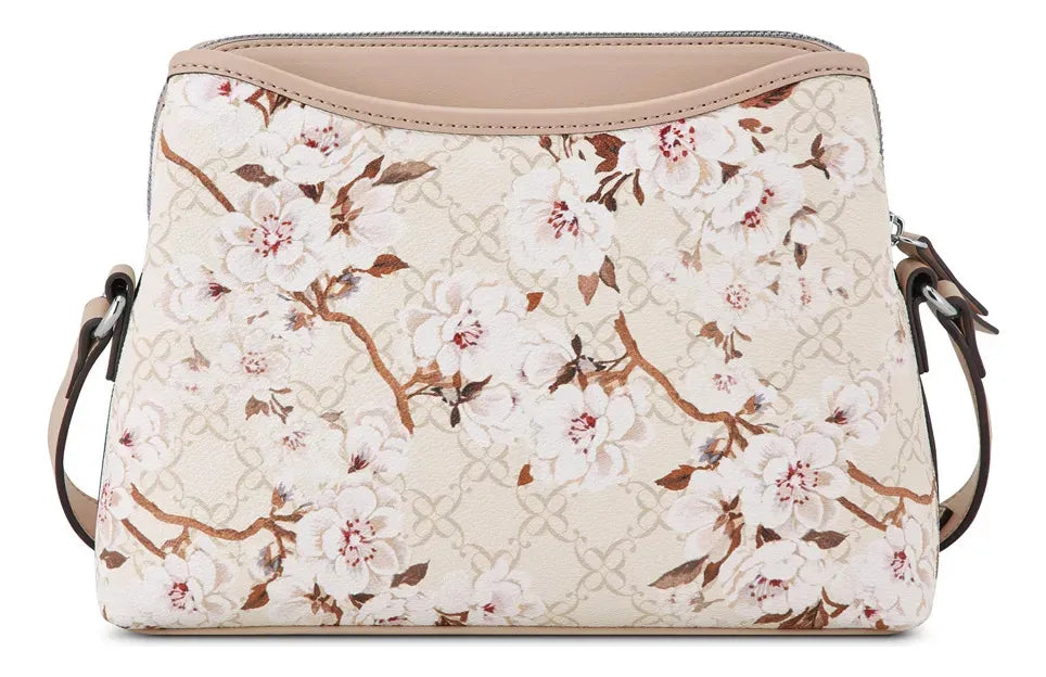 CARTERA NINE WEST CREAM LOGO FLORAL