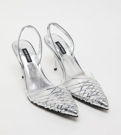 TACÓN NINE WEST SILVER