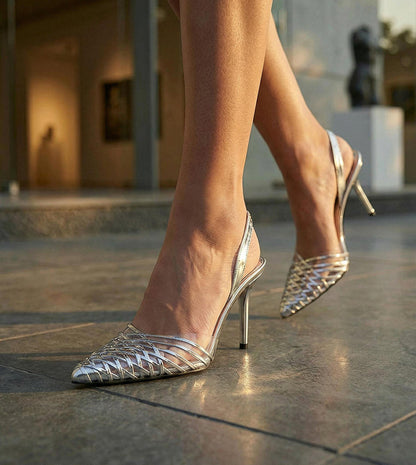 TACÓN NINE WEST SILVER