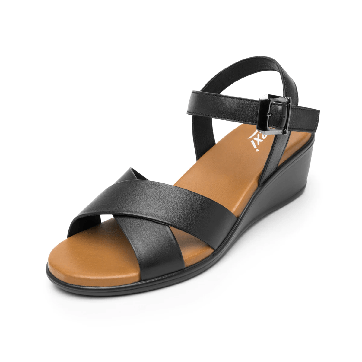 123703 SANDALIAS CUÑA ZURA Negro
