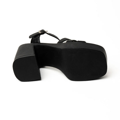 23034 SANDALIAS FLAT SANDALIAS Negro 39