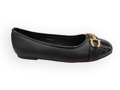 RIKELI92A CASUAL BALLERINA FLAT Negro