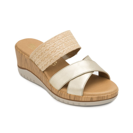 113324 SANDALIAS CUÑA EMILY Dorado