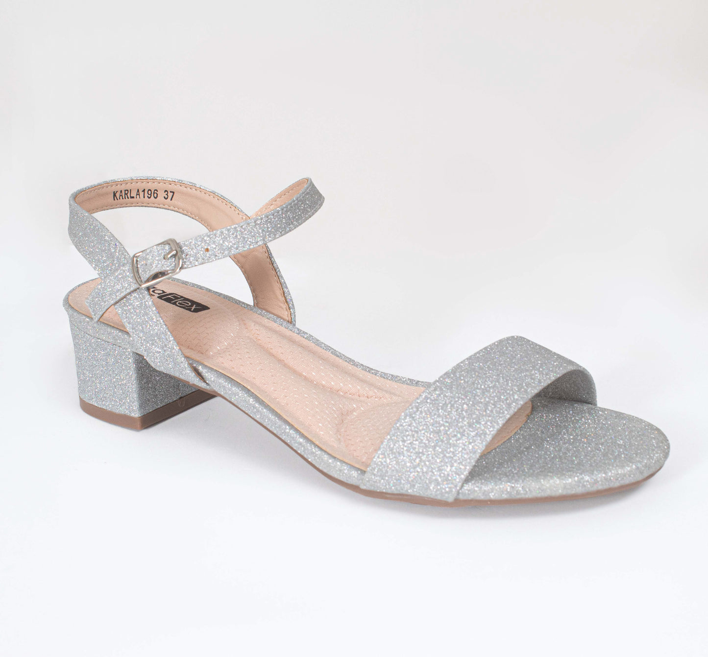 KARLA196LA CASUAL SANDALIAS CON HEBILLA Plateado