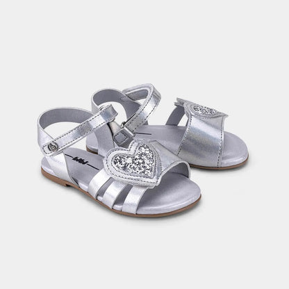 1102371 CASUAL SANDALIAS FLAT Plateado