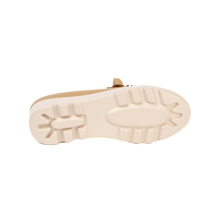 RIKELI90A CASUAL CASUALES PLATAFORMA Beige