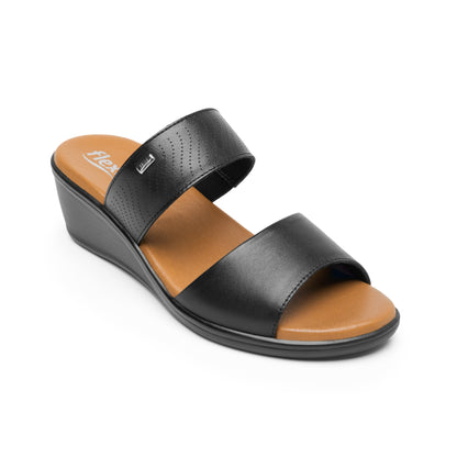 123702 SANDALIAS CUÑA ZURA Negro