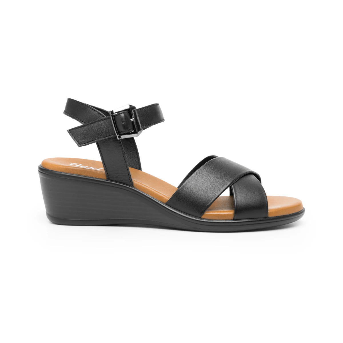 123703 SANDALIAS CUÑA ZURA Negro